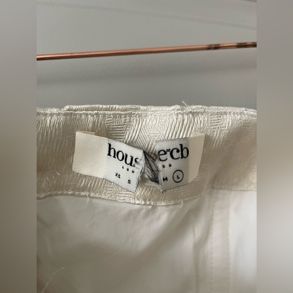 House of CB Cassia Ivory Jacquard Puff Sleeve Mini Dress - Picture 7 of 9